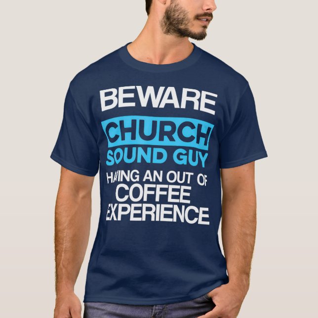 Camiseta Engenheiro técnico de áudio de café com Cara de so (Frente)