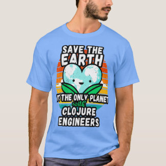 Camiseta Engenheiro TERRA DE CLOJURE PRESENTE SALVE A TERRA