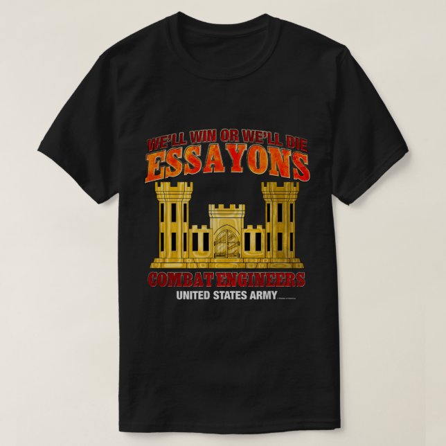 Camiseta Engenheiros de Combate (Frente do Design)