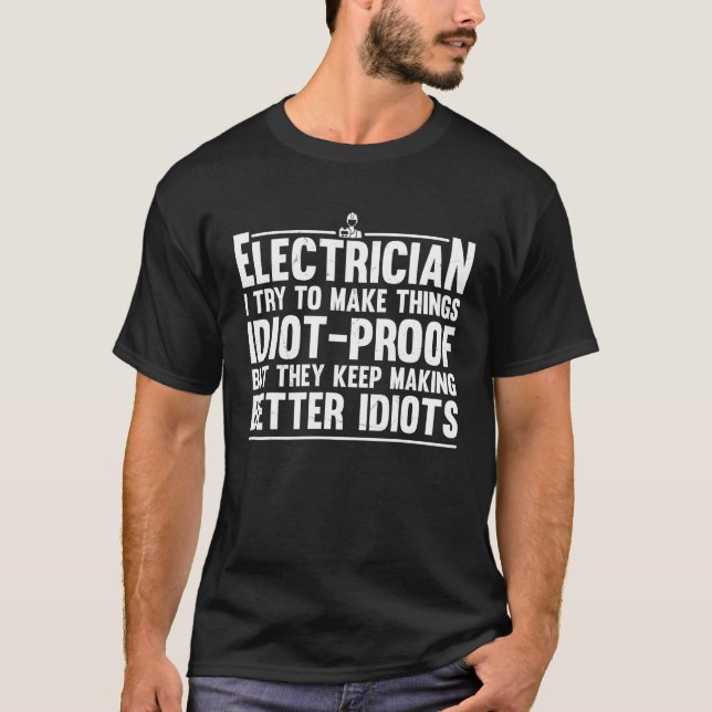 Camiseta Engenheiros de Eletrônicos de Lineman Pais de elet (Frente)