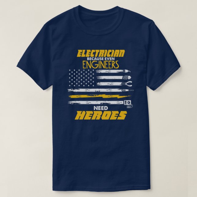 Camiseta Engenheiros De Mens Precisam De Heroes Eletrônicos (Frente do Design)