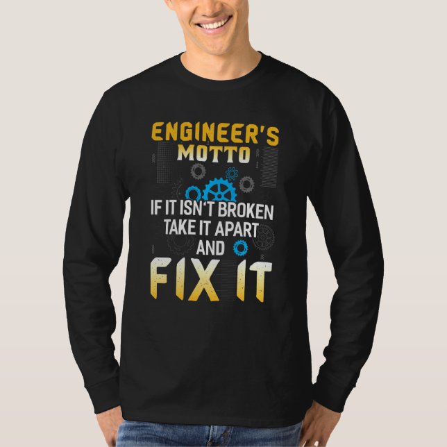 Camiseta Engenheiros Motto Engenharia Engraçada (Frente)