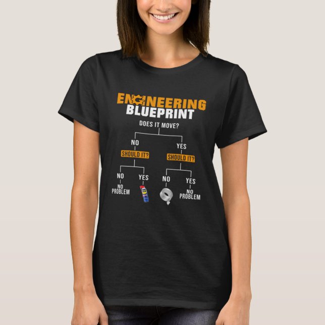 Camiseta Engineer Blueprint  Engineers  Engineering Memes (Frente)
