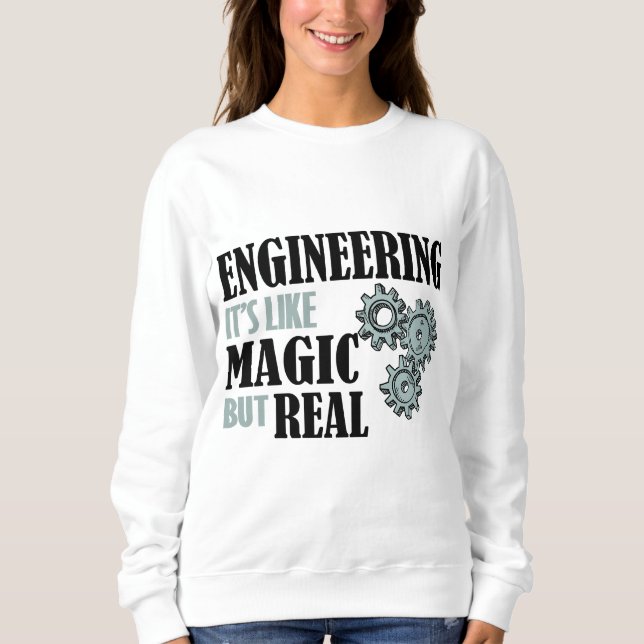 Camiseta Engineering - It's Like Magic But Real (Frente)