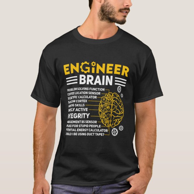 Camiseta Engineers Brain industrial engineering Computer ci (Frente)
