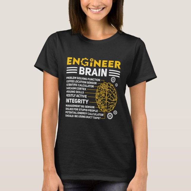 Camiseta Engineers Brain industrial engineering Computer ci (Frente)