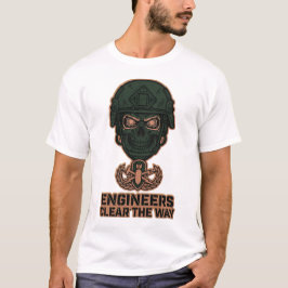 Camiseta Engineers Clear The Way Skull Helmet Tee