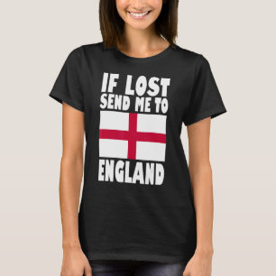 Camiseta England Flag Design Se perdido me mande para a Ing