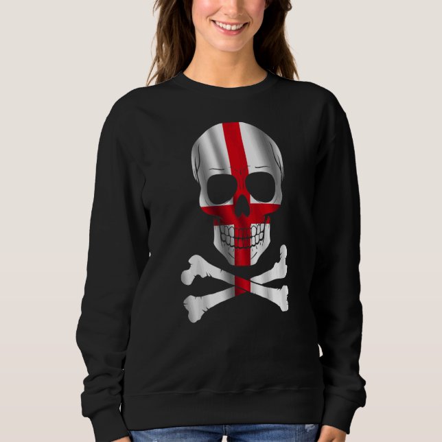 Camiseta England Flag Design Skull Flag (Frente)