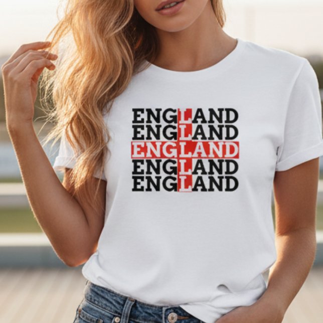 Camiseta England Flag Name Repeat Typography Soccer Fan (England Flag Name Repeat Typography Soccer Fan T-Shirt)
