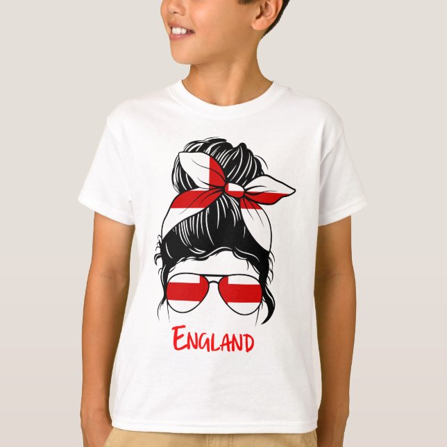 Camiseta England Girl English girl Bandeira britânica (Frente)