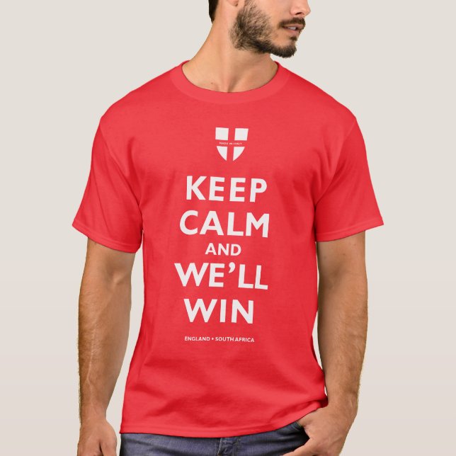 Camiseta England Keep Calm Red (Frente)