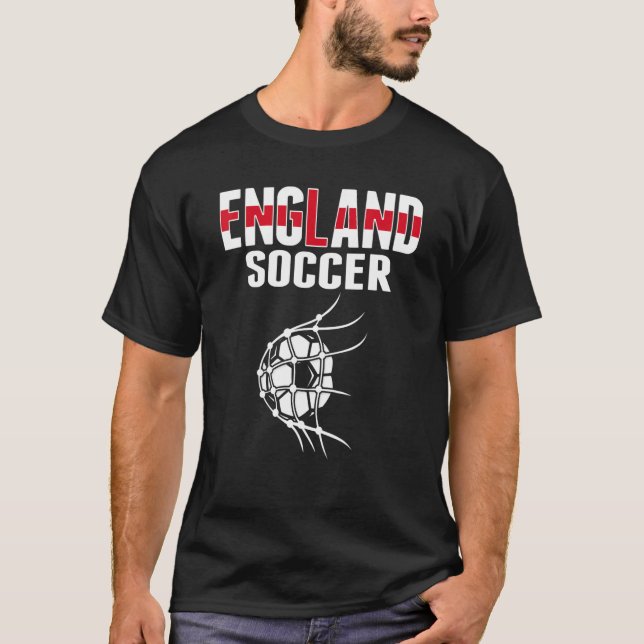 Camiseta England Soccer Ball In Net   English Football Supp (Frente)
