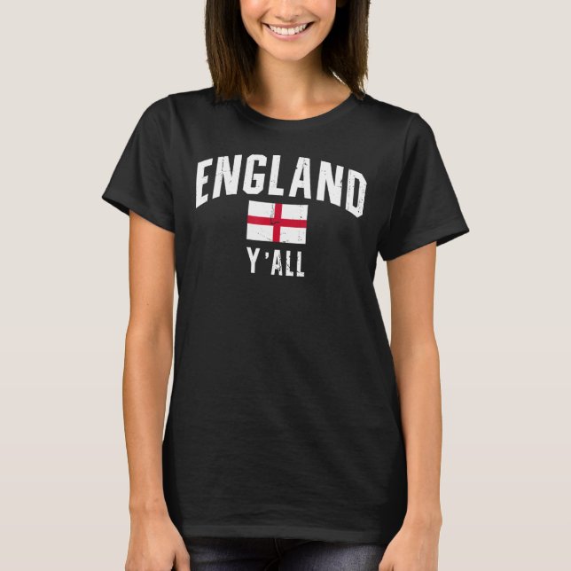 Camiseta England Y'All Excelente UK Flag (Frente)