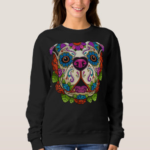 Camiseta English Buldog Sugar Skull Dog Calavera Dia De Lo