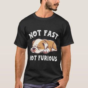 Camiseta English Bulldog Dormindo Não Rápido Não F