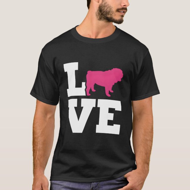 Camiseta English Bulldog Love (Frente)