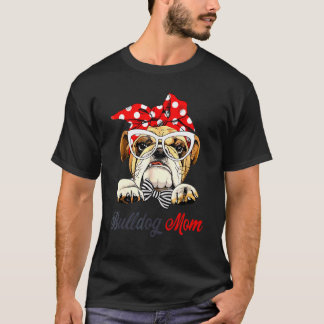 Camiseta English Bulldog Love Cute Bully Dog Mom Womens