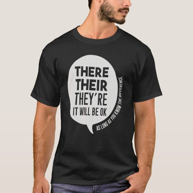 Camiseta English Grammar Elementary School Teacher Their Th (Frente)