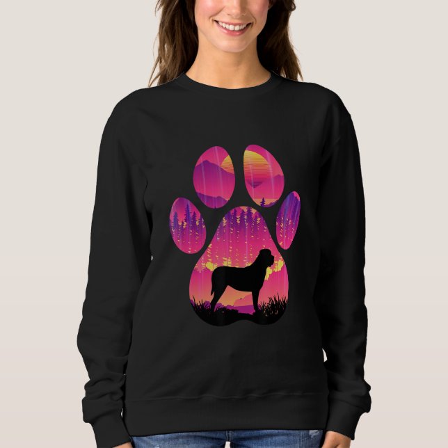 Camiseta English Mastiff Paw Mom Dad Dog  Women Men (Frente)
