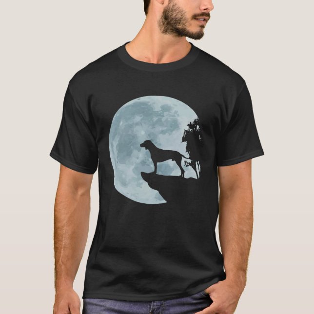 Camiseta English Pointer Full Moon Hunting Dog Mystic Hunti (Frente)