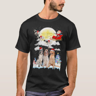 Camiseta English Setter Dog Santa Sleigh Christmas Lover T-
