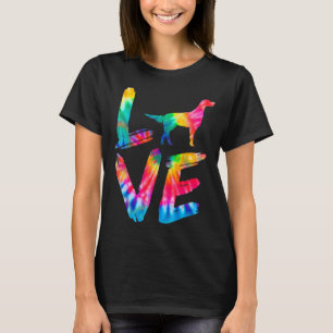 Camiseta English Setter Tie Dye Love Dog Mãe Pai