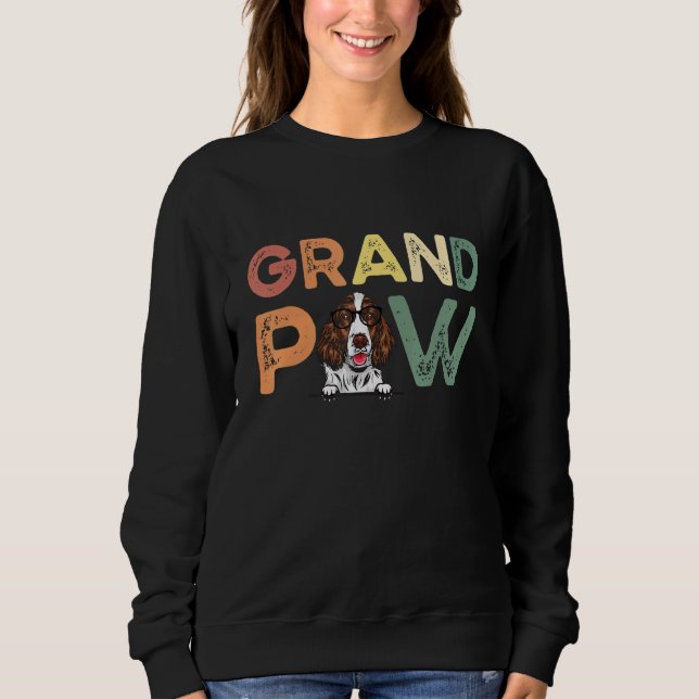 Camiseta English Springer Spaniel Dog Grandpa  With Father  (Frente)