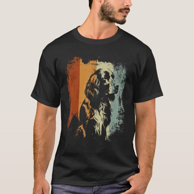 Camiseta English Springer Spaniel Dog Retro Style (Frente)