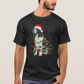 Camiseta English Springer Spaniel dog with string lights Ch