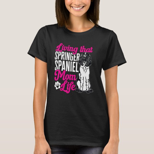 Camiseta English Springer Spaniel Mãe Cão Mãe (Frente)