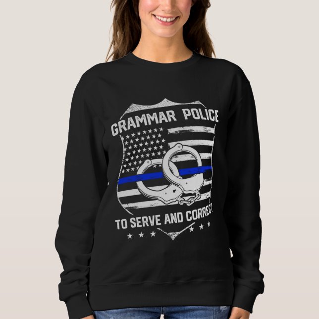 Camiseta English Teacher Grammar Police (Frente)