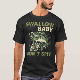 Camiseta Engolir bebê Não Cuspe Engraçado Pescar