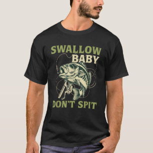 Camiseta Engolir bebê Não cuspir Pescar