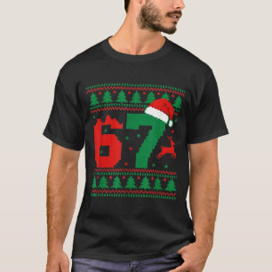 Camiseta engraçada 67 Meme 6 7 Natal Suéter Feio C