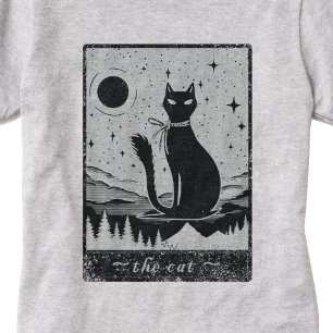 Camiseta Engraçada A Folha De Tarô De Gato Que Conta Engraç