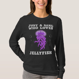 Camiseta Engraçada Água-Viva Para Raparigas Marinheiras Ala
