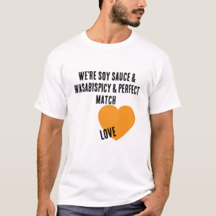 Camiseta Engraçada Amor Sushi Trocadilho