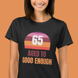 Camiseta Engraçada Aniversário 65 Anos Pôr do Sol 
