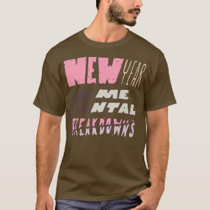 Camiseta Engraçada Arte de Palavras Novo Ano Novo Anos novo