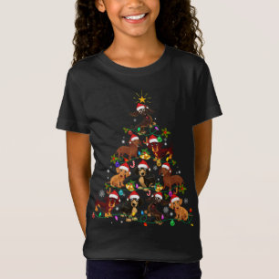 Camiseta Engraçada Árvore de Natal "Pet Dog Lover"