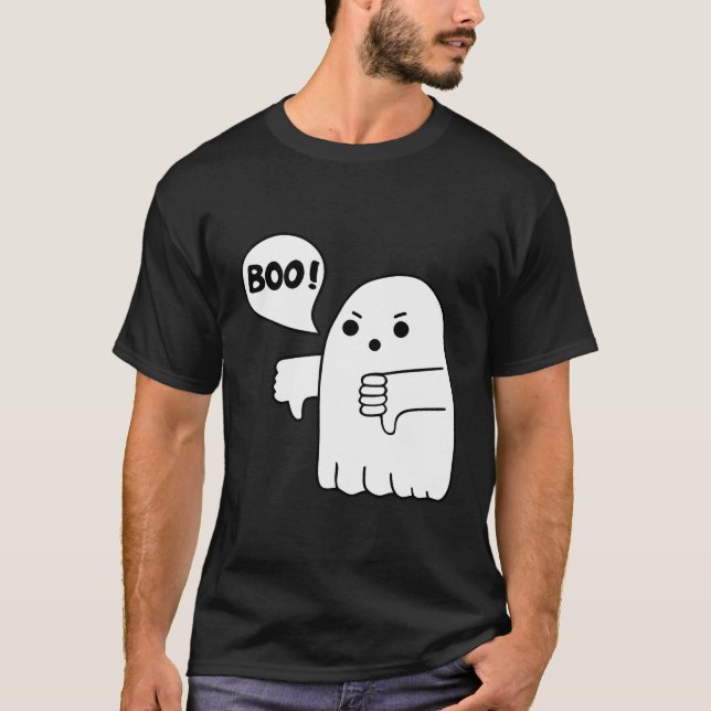 Camiseta Engraçada Ataque O Fantasma Gritando Desaprovação (Frente)