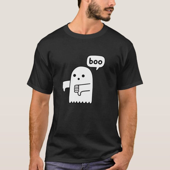 Camiseta Engraçada Ataque O Fantasma Gritando Desaprovação (Frente)
