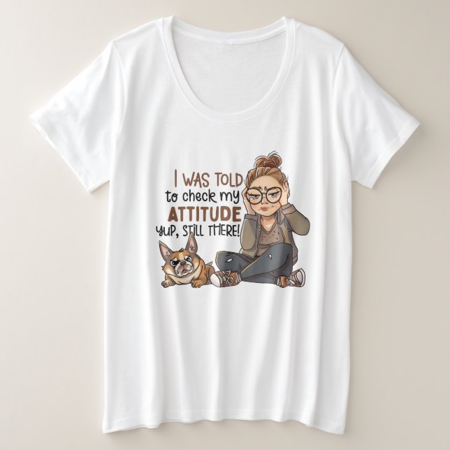 Camiseta Engraçada atitude de verificação da arte (Frente do Design)
