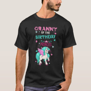 Camiseta Engraçada Avó Da Princesa de Aniversário, Unic