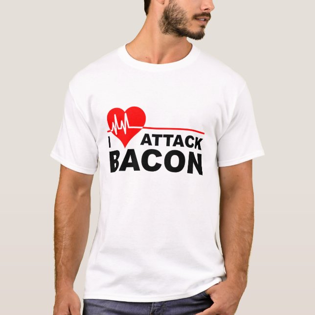 Camiseta engraçada Bacon de ataque cardíaco (Frente)