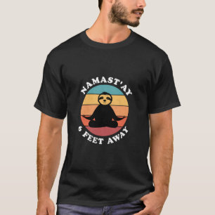Camiseta Engraçada, Bonita Sloth Yoga Namastay Distanciação