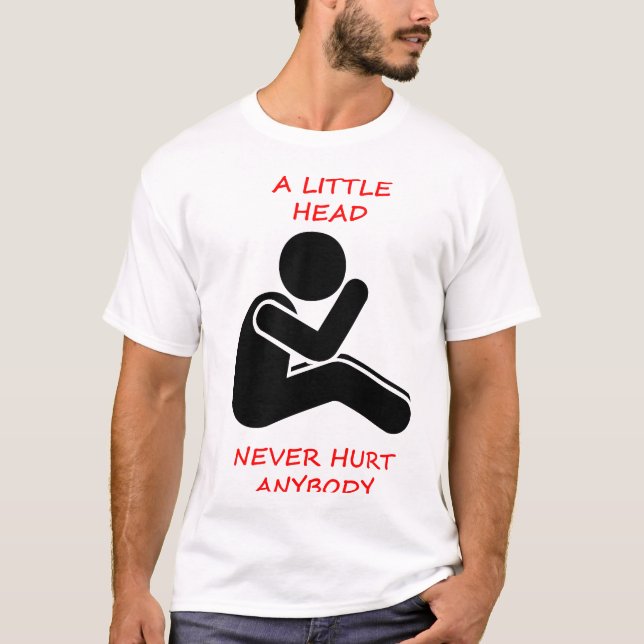Camiseta engraçada CABEÇA (Frente)