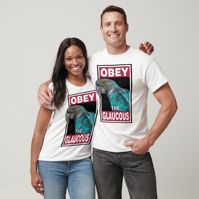 Camiseta Engraçada cabeça de CINZA de arara Glauta - Arte d (Unissex)