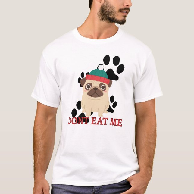 Camiseta Engraçada Cachorro Não Me Coma (Frente)